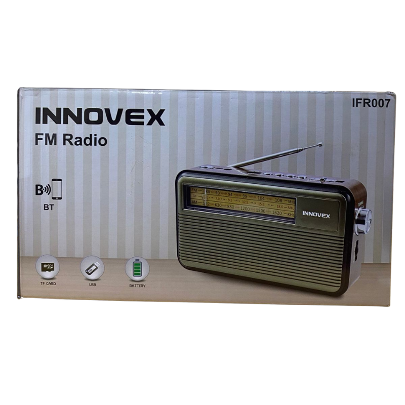 Innovex 3 Band Portable Rechargeable Radio With Torch – IFR007