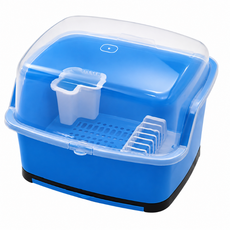 Daxer Plate Rack With Cover + Tray Blue – PPR 004