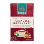 Dilmah Paradise Breakfast Ceylon Black Tea with Turmeric, Ceylon Cinnamon & Ginger 40 Tea Bags