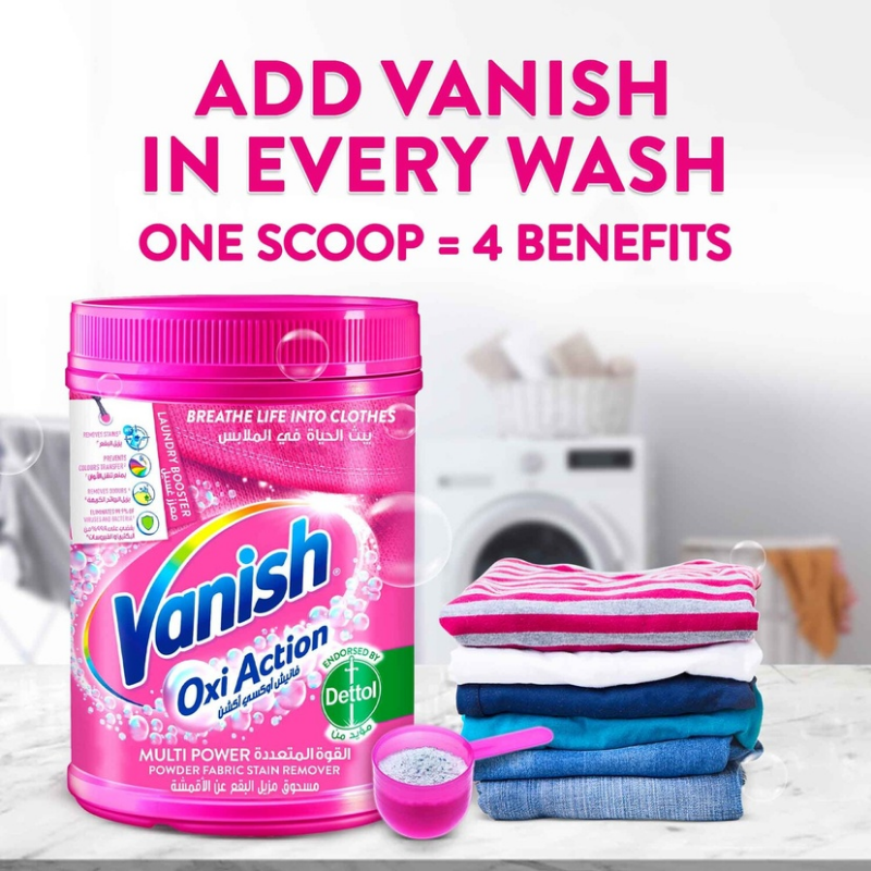 VanishOxi Action Fabric Stain Remover Powder 1Kg