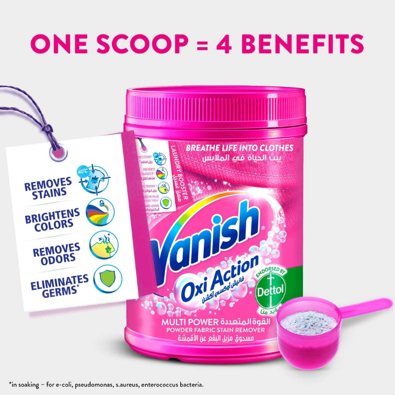 VanishOxi Action Fabric Stain Remover Powder 1Kg