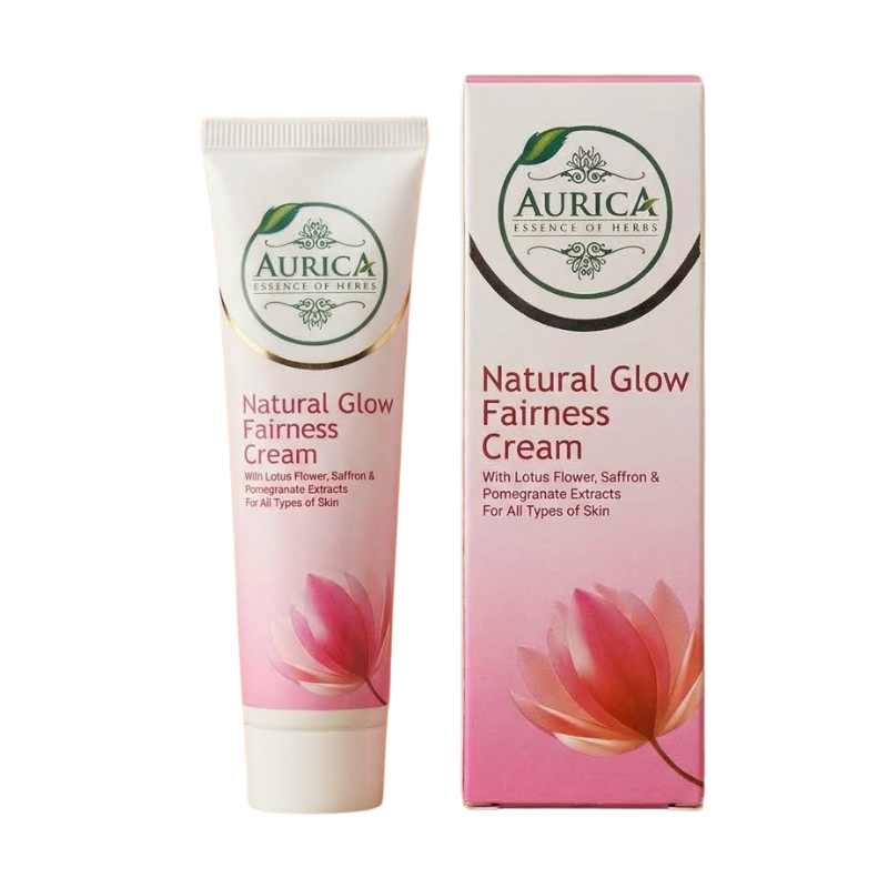 Aurica Natural Glow Fairness Cream with Lotus Flower, Saffron & Pomegranate Extracts 50ml